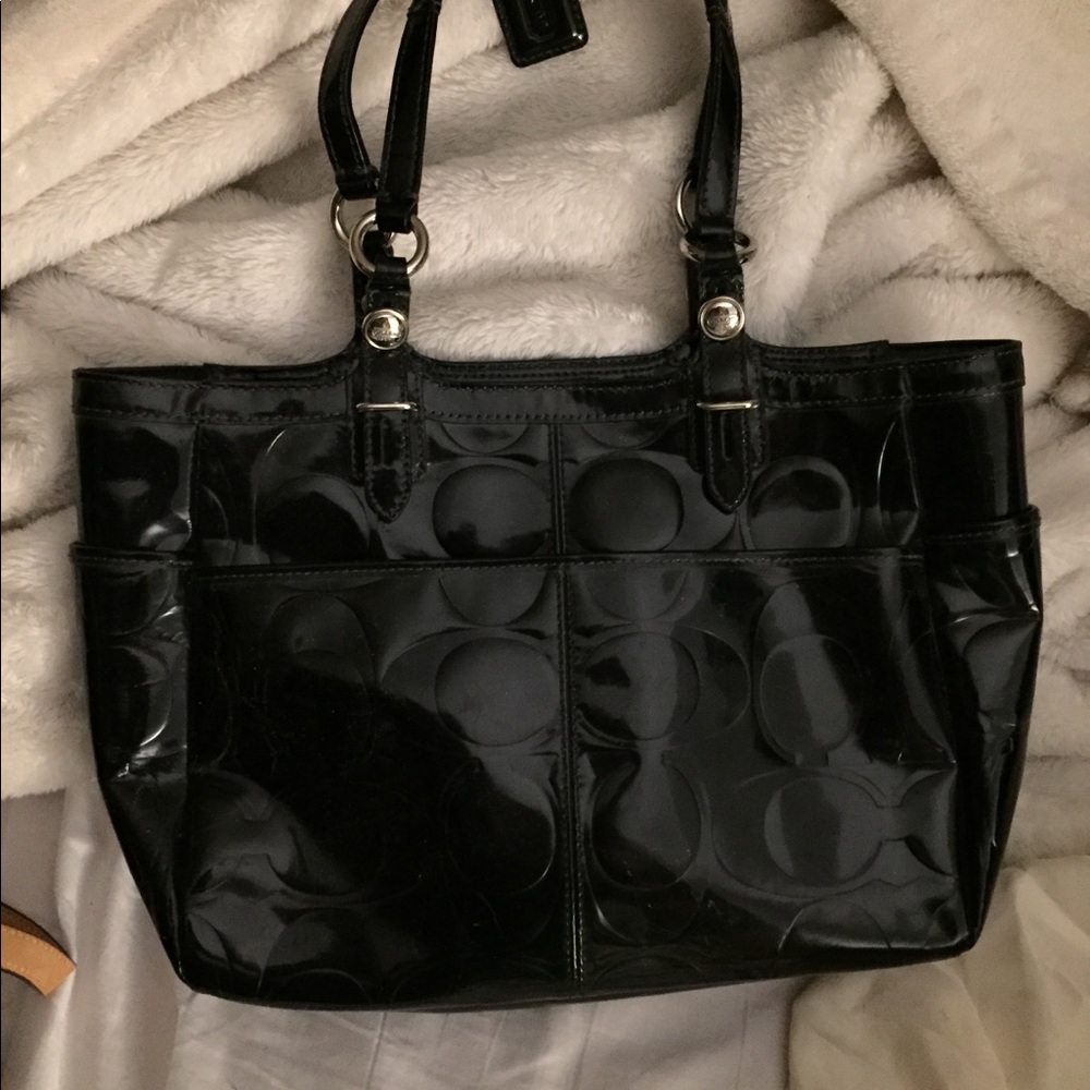 Black coach handbag